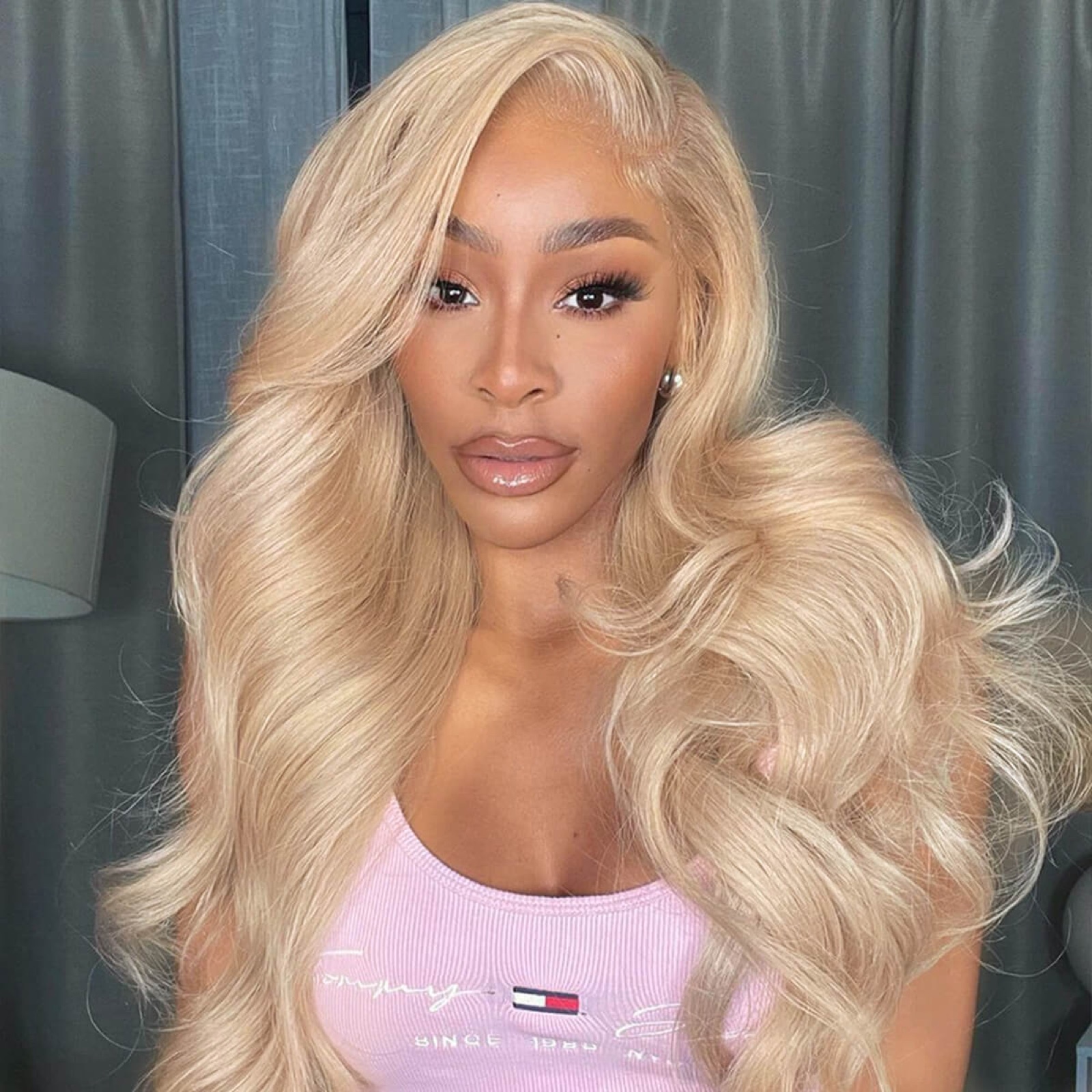 Blonde Color Body Wave Human Hair 13×6 HD Lace Frontal Straight Glueless Wigs 350% Density, Perseus Hairs photograph