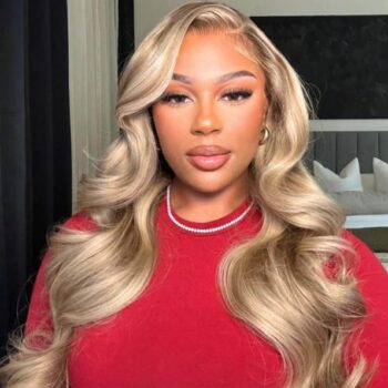 P16/613 Blonde Highlight 13×6 Lace Front Wig 180% Density Brazilian Human Hair Wigs