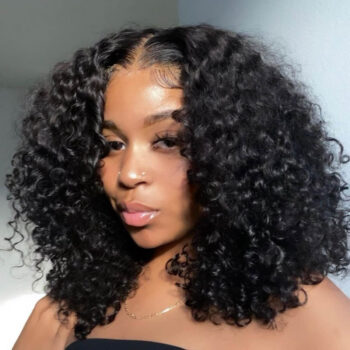 Glueless Hd Lace Frontal Wigs 6×5 13×4 Bouncy Deep Curly Hair 180% Density