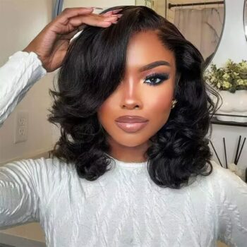 6×5 Pre-cut Lace Wear & Go Wig Highlight Short Cut Loose Body Wave Wig Pre-plucked Hairline