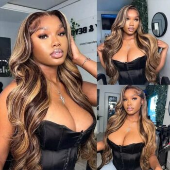 Honey Blonde 6×5 Pre-cut Hd Lace Frontal Wigs Body Wave 13×4 Glueless Wig 4/27 Colored Human Hair Wig