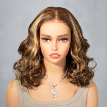 Glueless Honey Blonde Bob Wig Loose Body Pre-cut 6×5 Hd Lace 180% Density Pre-bleached Knots