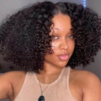Kinky Curly Short Bob Wig 6×5 Pre-cut Hd Lace Wear Go Glueless Wig 180% Density