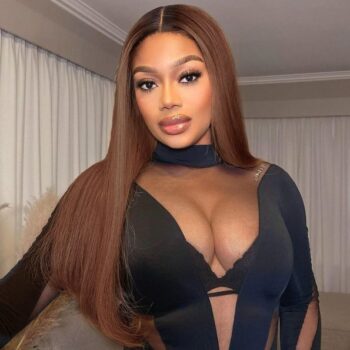 6×5 Pre-cut Lace Glueless Wig Ombre Brown with Dark Roots 180% Density Straight & Body Wave Wig