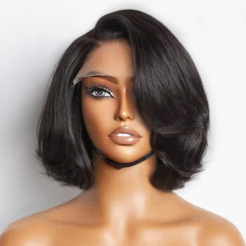 Natural Blowout Layer Cuts Straight Short Bob Wig 6×5 Pre-everything Glueless Wig 180% Density