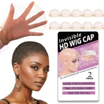 10PCS (5 Packs) HD Wig Caps Super Soft and Thin Bald Wig Cap