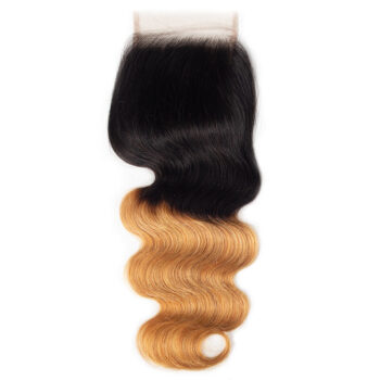 Perseushair Ombre Brazilian Virgin Hair 1b/27 Body Wave Bundles 3 Bundles With Closure