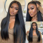 9×6 Parting Max Straight Wear Go Glueless Wig Pre-bleached Tiny Knots 250% Density