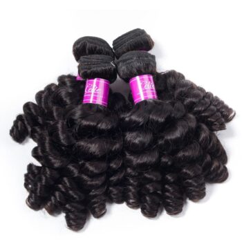 Brazilian Hair Weave Funmi Hair 4 Bundles Celie Hair Spring Egg Curly Virgin Hair Bundles Natural Black Color