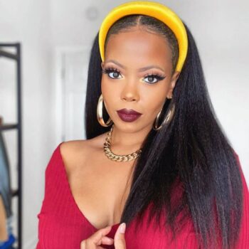 Headband Wigs For Black Women Kinky Straight Human Hair Wigs 150% Density
