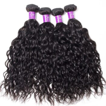 Peruvian Water Wave 4 Bundles 100% Unprocessed Virgin Human Hair Weave Can Be Dyed / Bleached