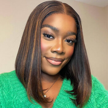 Wear Go Wig Highlight Straight Bob Wig Pre-bleached Knots 6×5 Pre-cut Hd Lace 180% Density
