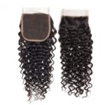 Celie Hair Brazilian Curly Lace Closure 4×4 Swiss Lace Closure Natural Color 100% Human Hair