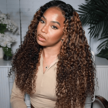Highlight Curly Wig 13×4 Hd Lace Frontal Glueless Wigs Colored 6×5 Pre-cut Lace Wear & Go Wig