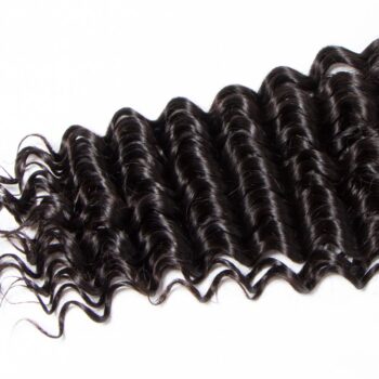 Perseushair Brazilian Lace Frontal 13*4 Closure Deep Wave Human Hair 4 Bundles With Frontal Deep Curly Weave