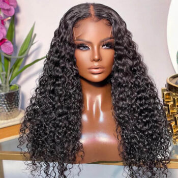 Pre-cut Lace Deep Wave Glueless Wigs 6×5 Pre-cut Lace Wig Pre Plucked with Natural Hairline 180% Density