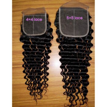 Perseushair Brazilian Deep Wave Virgin Hair 3 Bundles With 5×5 Closure 10A Grade Best Sale