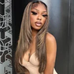 Layer Cut Straight Glueless Wig Honey Blonde Highlight 6×5 Pre-cut Hd Lace Wig 180% Density
