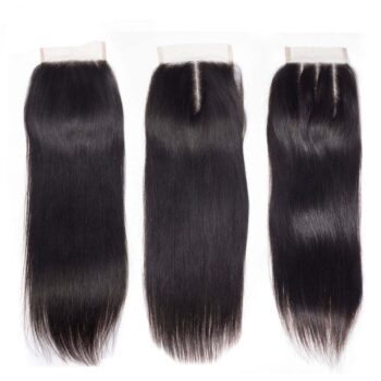 Brazilian Straight Hair 4 Bundles With Closure Perseushair Hair 10A Brazilian Remy Human Hair Bundles With Closure