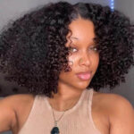 Kinky Curly Short Bob Wig 6×5 Pre-cut Hd Lace Wear Go Glueless Wig 180% Density