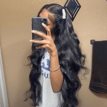 13×4 Long Body Wave HD Lace Frontal Wig Brazilian Body Wave Human Hair Wigs 200 Density