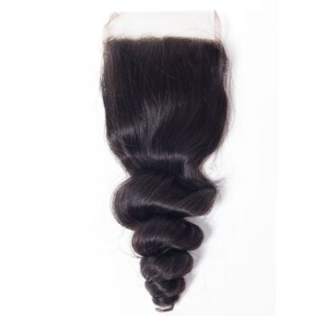 Celie Brazilian Loose Wave Closure 4*4 Swiss Lace Closure 10A Grade Natural Color Free Shipping