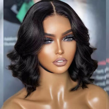 Loose Wave Wear Go Wig Short Bob Pre-bleached Knots 6×5 Pre-cut Hd Lace 180% Density