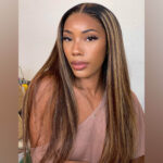 Straight & Body Wave Ombre Highlight Honey Blonde Wigs With Dark Roots 6×5 13×4 Glueless Wig 180% Density