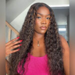 Upgrade 6×5 Pre-cut Hd Lace Highlight Water Wave Wear Go Wig 180% Density
