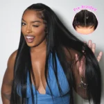 9×6 Pre-Braided Style Straight Wear & Go Glueless Snug Fit All Size Fit Glueless Wig