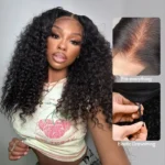 Burmese Curly Hair Super Double Drawn Deep Curly 6×5 Pre-cut Lace Pull Go Glueless Wig 250% Density