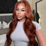 Reddish Brown Glueless Wig Brazilian 13×4 Body Wave Full Frontal HD Lace Wig 180% Density