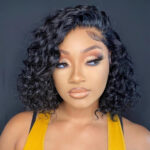 Side Part 13×4 Lace Frontal Water Wave Glueless Wigs 180% Density Pre Plucked With Baby Hair