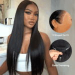 Pull Go Drawstring Glueless Wig Straight Hair 6×5 13×6 Pre-everything Human Hair Wigs 250% Density