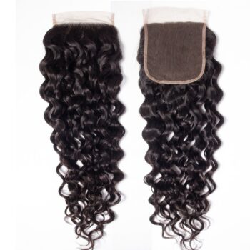 Perseushair 100% Human Hair Water Wave 3 Bundles With 5×5 Lace Closure Brazilian Virgin Hair With Closure