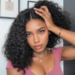 Water Wave Short Bob Wigs 150% Density Glueless Wig Human Hair 13×4 Lace Front Wigs