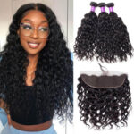 Celie Brazilian Wet And Wavy Human Hair With Frontal 3 Bundles Water Wave With 13*4 Frontal