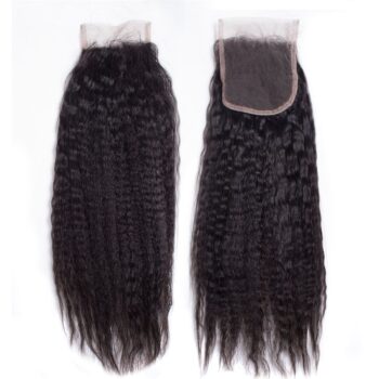 Perseushair Hair Kinky Straight Brazilian Hair Bundles With Closure Human Hair 4 Bundles Human Hair With Closure