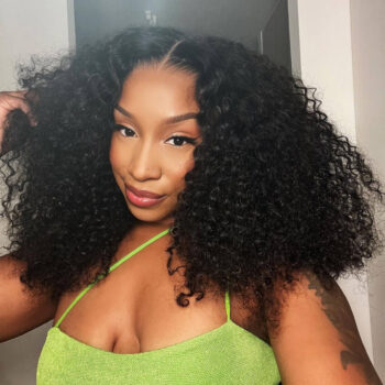 Mid-length Curly Bomb Look 9×6 Parting Max Wear Go Glueless Wig Short Cut Wigs 250% Density
